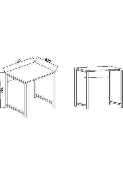 Selin Metal Ayaklı Çalışma Masası – Atlantik Çam Suntalam, Gold Metal Ayak, Modern Ofis & Ev Masası indirimleri