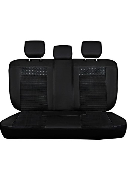 Aldysm Opel Vectra C Lüx Deri Oto Koltuk Kılıfı Ön Arka Takım (Elit) Siyah Beyaz fırsatları