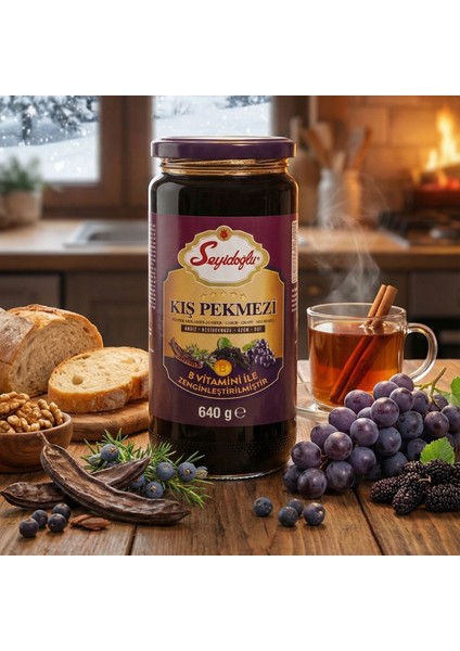 Kış Pekmezi – Andız, Keçiboynuzu, Üzüm, Dut Karışımı (B Vitamini ile Zenginleştirilmiş)