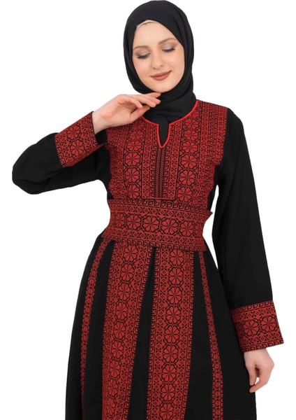 Kadın Elbise, Geleneksel Filistin Nakışlı Otantik ve Şık Kadın Elbise