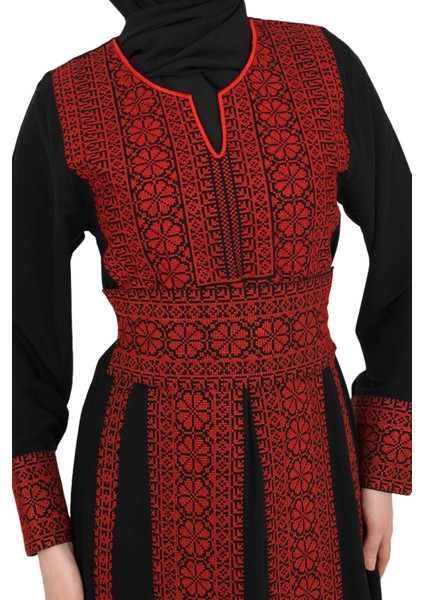 Kadın Elbise, Geleneksel Filistin Nakışlı Otantik ve Şık Kadın Elbise