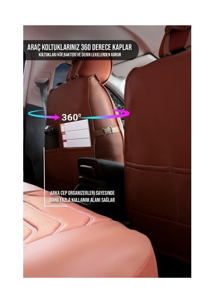 Aldysm Opel Vectra C Lüx Oto Koltuk Kılıfı Ön Arka Takım Eagle Serisi Tarçın fırsatları