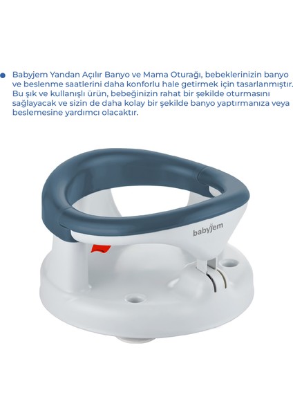 Yandan Açılır Banyo ve Mama Oturağı & Minder 2'li Set İndigo Mavi fiyatları