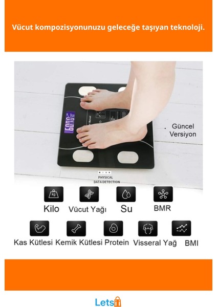Bluetooth Özellikli Akıllı Tartı Vücut Analiz Aleti fiyatları