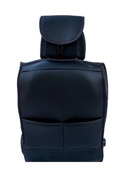 Aldysm Ford Ranger Yeni Lüx Deri Oto Koltuk Kılıfı Ön Arka Takım (Mars) Siyah Kırmızı fırsatları