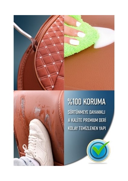 Aldysm Fiat Egea Hb Lüx Deri Oto Koltuk Kılıfı Ön Arka Takım Elit Serisi Tarçın indirimleri