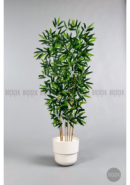 Yapay Bambu Ağacı 6 Dallı 150 cm Yoğun Yapraklı Kuple Saksıda modelleri