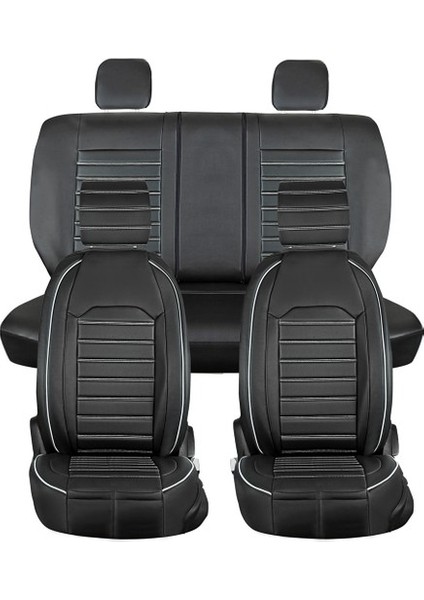 Aldysm Fiat 500X Lüx Oto Koltuk Kılıfı Ön Arka Takım Orijinal Serisi Siyah Beyaz modelleri