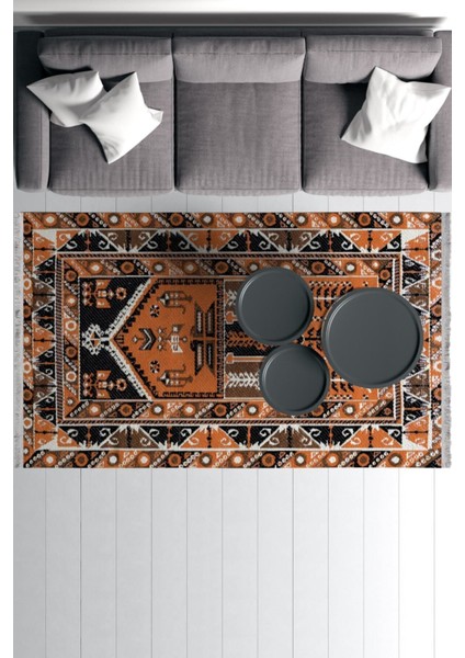 Mars Serisi Kırmızı Tonlarda Çizgili Desen Kaymaz Taban Şönil Halı fiyatları