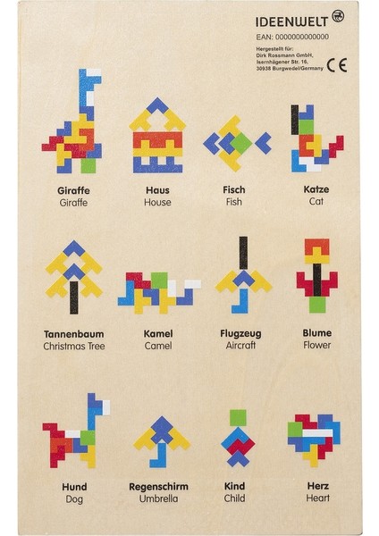 Ideenwelt Ahşap Puzzle 40 Blok