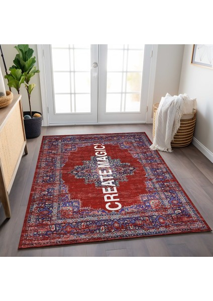 Mars 190 Create Magic Yazılı Etnik Vintage Dokuma Taban Halı fiyatları