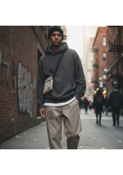 Kurukafa Tasarımlı Keten Pantolon