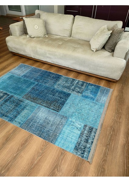 Mars Halı 2090 Mavi Tonunda Dekoratif Halı Salon Halısı Saçaklı Yıkanabilen Halı indirimleri