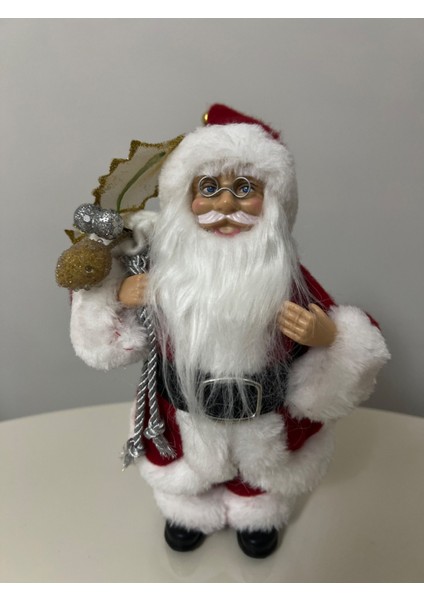 Kırmızı Noel Baba Figür 23 Cm, Süs ve Dekorasyon Için Şık ve Sevimli Tasarım