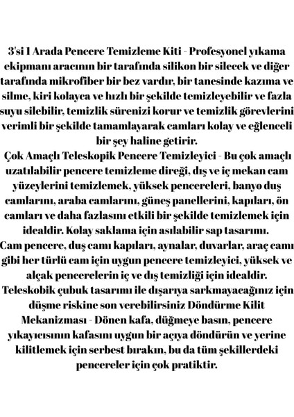 2 Metre Teleskopik Cam Silme Aparatı Paspas ve Mop fırsatları