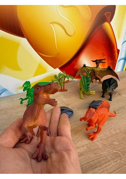 Oyuncak Dinazor Hayvan Seti Dinazorlar Oyuncak Hayvan Dinazor 9'lu Set