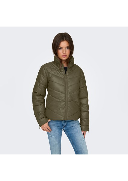 Fiona Life Short Kadın Yeşil Dik Yaka Ceket