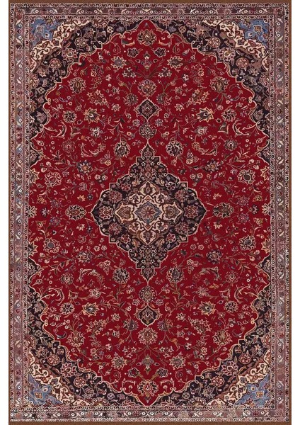 Mars 2167 Etnik Desenli Yıkanabilir Kaymaz Tabanlı Salon Halısı, Koridor ve Mutfak Halısı Kilim