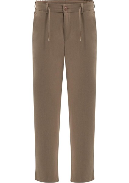 Erkek Bağcıklı Lastik Belli Slim Fit Kumaş Pantolon – Rahat Kalıp, Günlük & Şık Kombin Pantolonu