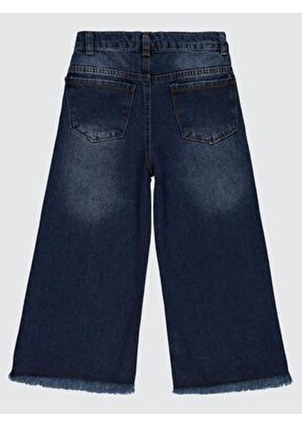 Açık Mavi Kız Çocuk Pantolon 10-11 Yaş S Pamuklu Rahat Model