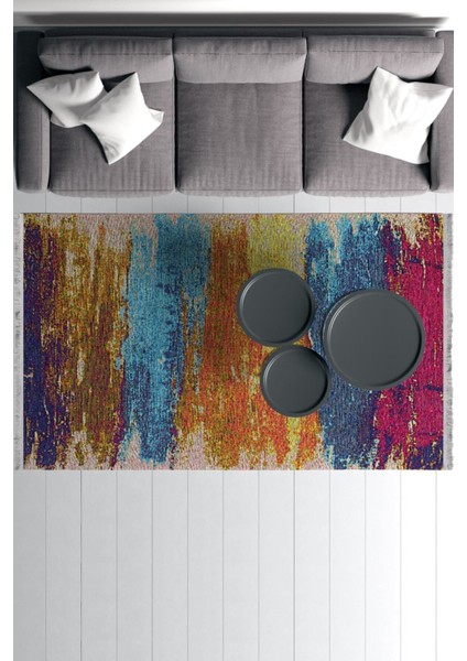 Mars Serisi Hardal ve Bordürlü Çiçek Desen Kaymaz Taban Şönil Halı fiyatları