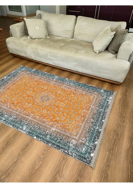 Mars 2186 Eskitme Desenli Yıkanabilir Kaymaz Tabanlı Salon Halısı, Koridor ve Mutfak Halısı indirimleri