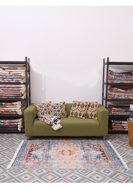 Mars 2018 Etnik Vintage Çok Renkli Bohem Dokuma ve Kaymaz Taban Şönil Halı indirimleri