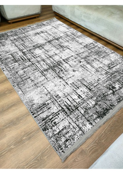 Mars Halı Gri Tonunda Dekoratif Kilim Salon Halısı Peluş Halı Saçaklı Yıkanabilen Halı modelleri