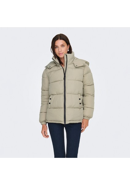 Esta Life Padded Kadın Bej Kapüşonlu Ceket fırsatları