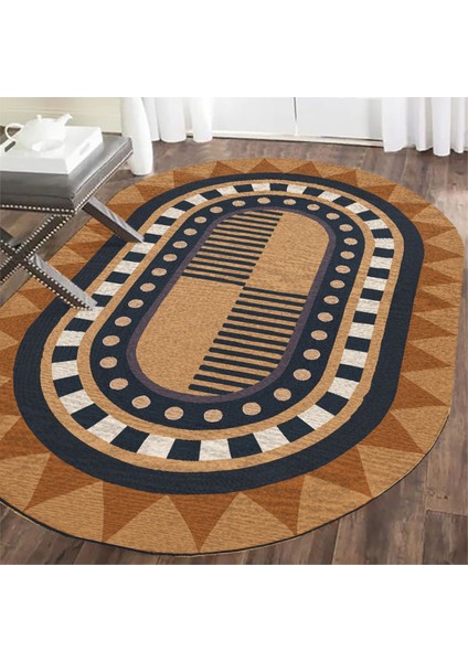 Boho 979 Jüt Hasır Etnik Desenli Oval Jüt Örme Doğal Hasır Natural Oval Halı fiyatları