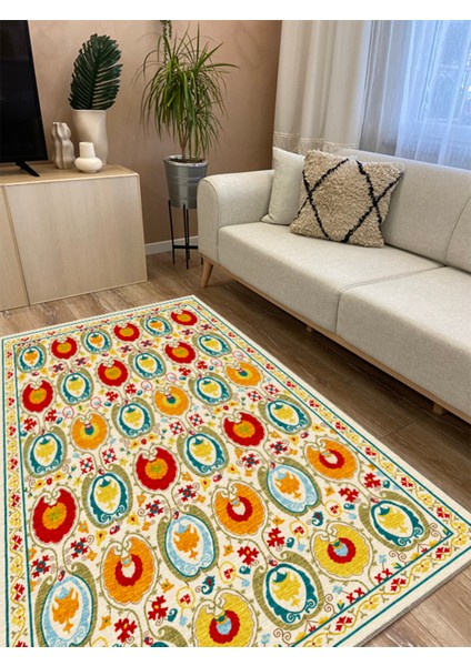 Mars Halı Krem Tonlarında Renkli Dekoratif Halısı MARS262 modelleri