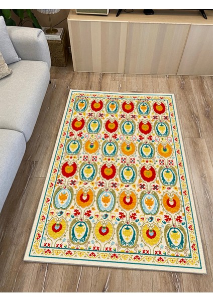 Mars Halı Krem Tonlarında Renkli Dekoratif Halısı MARS262 fırsatları