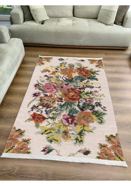 Mars Serisi Multy Tonlarında Eskitme Çiçek Desen Kaymaz Taban Şönil Halı indirimleri