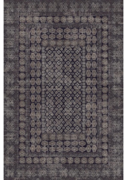 Mars Halı Klasik Eskitme Osmanlı Motifli Kahve Zeminli Salon Halısı MARS2262