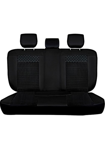 Aldysm Bmw 5 Serisi 520 Lüx Deri Oto Koltuk Kılıfı Ön Arka Takım (Elit) Siyah Beyaz Nakış fiyatları