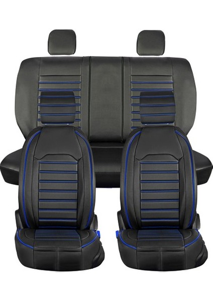Aldysm Seat Ateca Lüx Oto Koltuk Kılıfı Ön Arka Takım Orijinal Serisi Siyah Mavi fiyatları