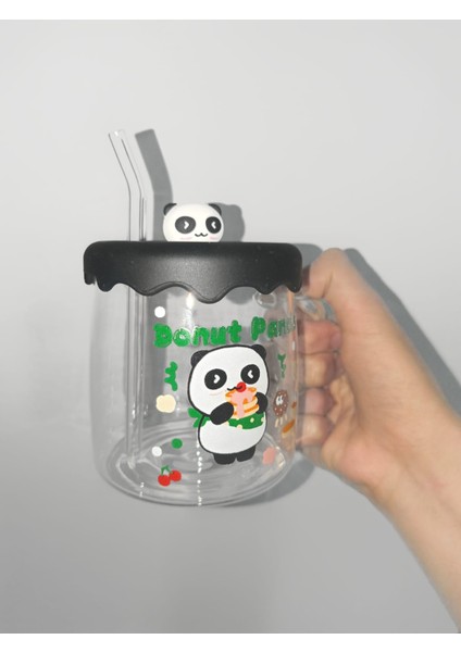 Silikon Kapaklı Pipetli 500ML Cam Bardak Kupa fırsatları