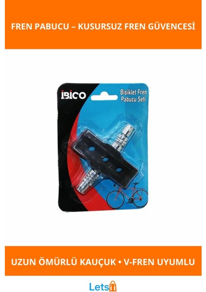 Dayanıklı Kauçuk Metal Alaşım Bisiklet Fren Pabucu Seti