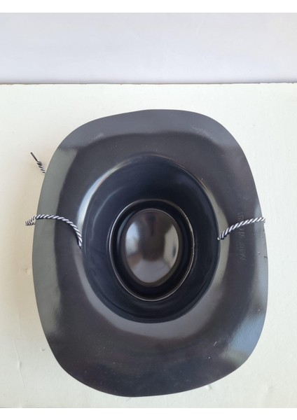 Siyah Lazer İpli Kadife Fötr Şapka Parti Şapkası