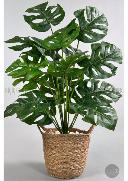Yapay Monstera Deve Tabanı 65-70 cm Hasır3