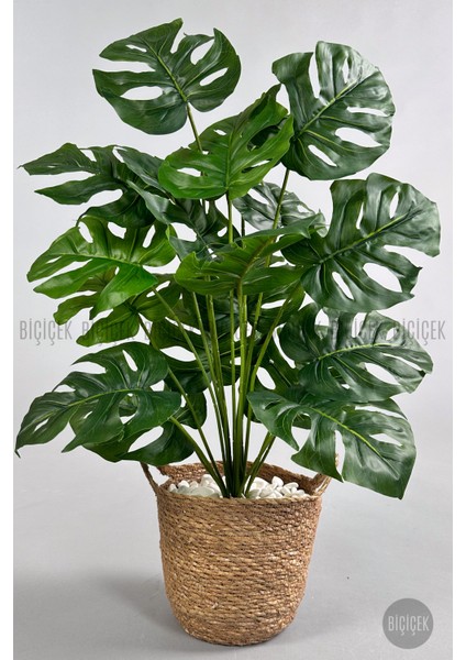 Yapay Monstera Deve Tabanı 65-70 cm Hasır3