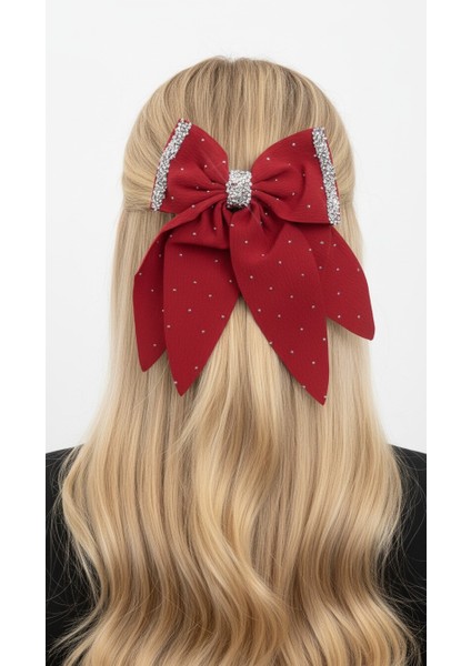 Parlak Taşlı Fiyonk Desenli Otomatik Toka