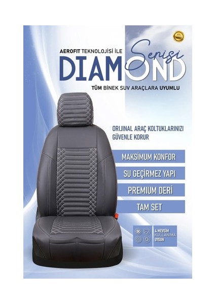 Aldysm Nissan Country Lüx Full Deri Oto Koltuk Kılıfı Ön Arka Takım (Exclusive) Füme fiyatları