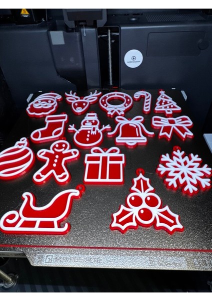 15 Parça Kırmızı Yılbaşı Süsü, Şık ve Neşeli Dekorasyon Için Ideal Seçenek fiyatları