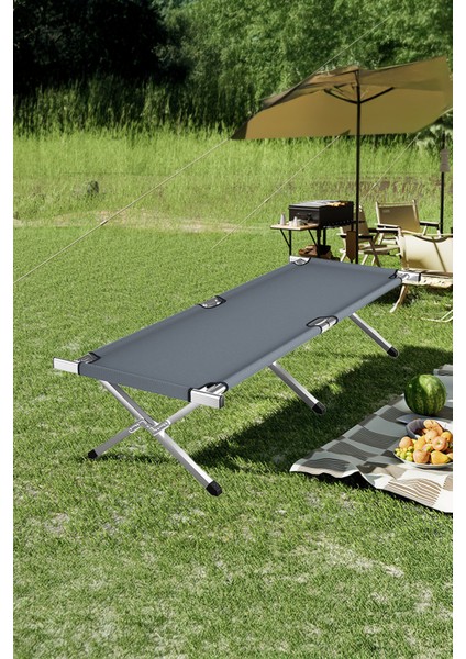 Katlanır Kampet Şezlong | Taşıma Çantalı, 190 cm Dayanıklı Kamp Yatağı, Portatif Kampet modelleri