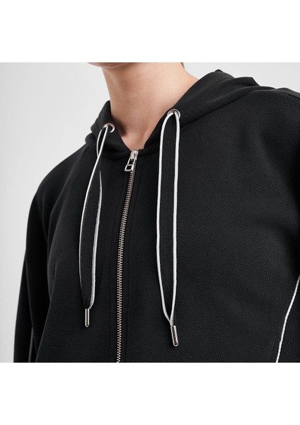 25N-2113 Fermuarlı Kapşonlu Üst indirimleri