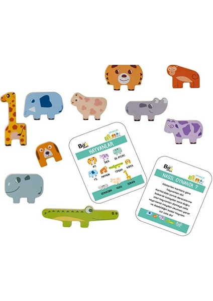 Hayvanlar Blok Çocuklar Için Öğretici ve Eğlenceli Blok Eğitici Hayvanlar Ahşap Oyun Seti modelleri