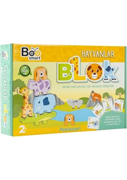 Hayvanlar Blok Çocuklar Için Öğretici ve Eğlenceli Blok Eğitici Hayvanlar Ahşap Oyun Seti indirimleri