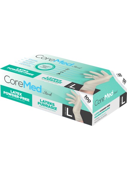 Lateks Pudrasız Muayene Eldiveni L-5 Paket 100'LÜ fiyatları