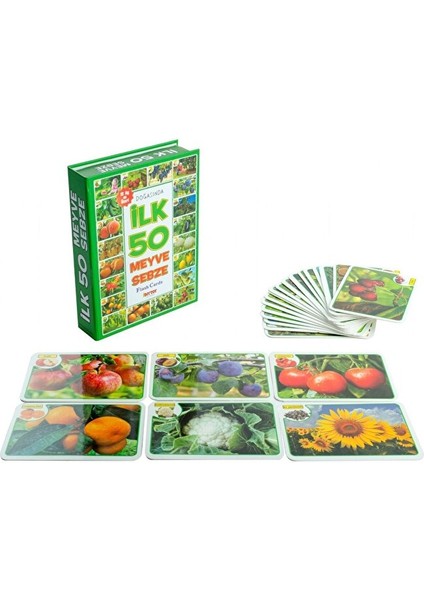 4'lü Eğitim Seti - Ilk 50 Sözcük, Meyveler, Hayvanlar ve Bebeğimin Zeka Kartları Eğitici Oyun Kart fırsatları